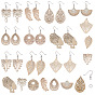 DIY Earring Making, with Wood Big Pendants, Brass Earring Hooks and Iron Jump Rings, Platinum