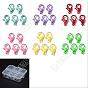 60Pcs 6 Colors Spray Painted Eco-Friendly Alloy Lobster Claw Clasps