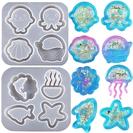 DIY Silicone Quicksand Molds, Resin Casting Molds, Shaker Molds, Ocean Animal