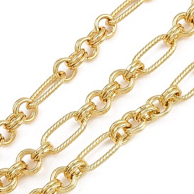 Латунные текстурированные овальные звенья цепи, с катушкой, несварные, без свинца и без кадмия, долговечный, без свинца, без никеля и без кадмия