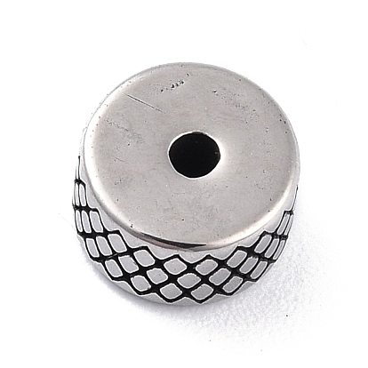 304 Stainless Steel Beads, Tibetan Style, Textured, Column