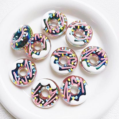 Transparent Plastic Beads, Donut