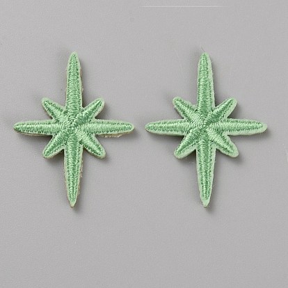 Звездочка из ткани самоклеющаяся вышивка пришить аппликации, швейные украшения