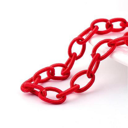 Handmade Nylon Cable Chains Loop, Oval