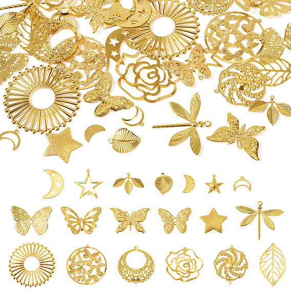 38шт 19 стили железные подвески, разнообразные