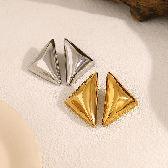 304 из нержавеющей стали треугольные серьги стержня