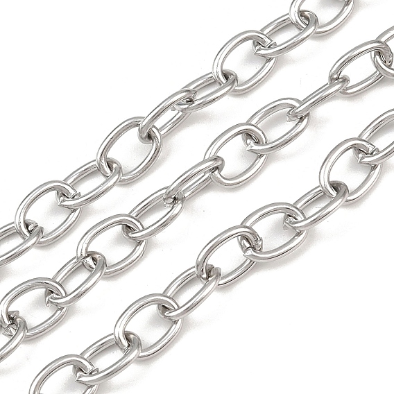 304 кабельные цепи из нержавеющей стали, несварные, с катушкой, овальные