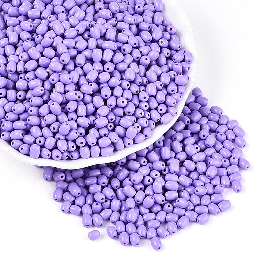 Выпечка краска стеклянные бусины, баррель