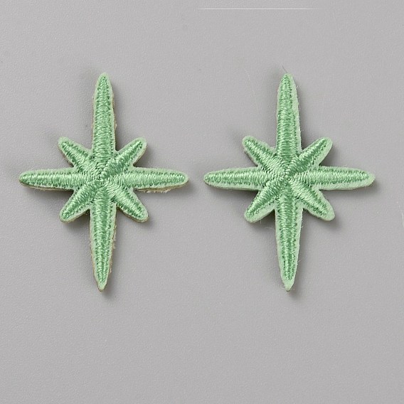 Звездочка из ткани самоклеющаяся вышивка пришить аппликации, швейные украшения