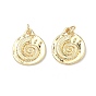Латунные подвески, плоские круглые подвески в форме раковины, без кадмия и без свинца, долговечный, стойки покрытие