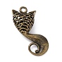Alloy Pendants, Hollow, Cat