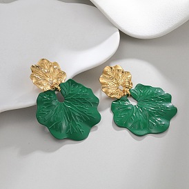 304 из нержавеющей стали болтаться серьги, лист, золотые