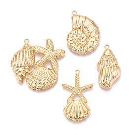 Латунные подвески, долговечный, без никеля , реальный 18 k позолоченный