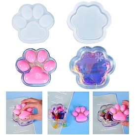 Paw Print Box Food Grade Silicone Molds, Storage Molds, for UV Resin, Epoxy Resin Craft Making