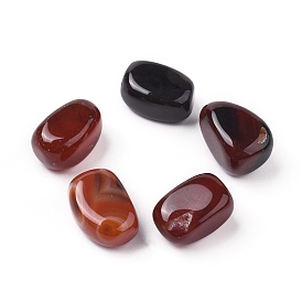 Natural Agate Beads, Healing Stones, for Energy Balancing Meditation Therapy, Tumbled Stone, Vase Filler Gems, Dyed & Heated, No Hole/Undrilled, Nuggets
