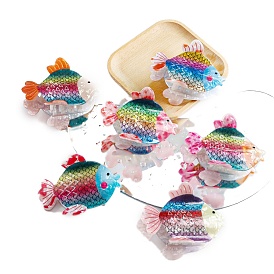 Fish PVC Claw Hair Clips, Hair Accessories for Women Girls