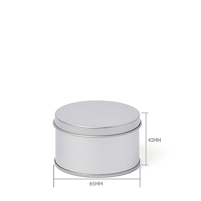 Round Tinplate Candle Tins with Lid, Empty Candle Jar Containers for Candle Making