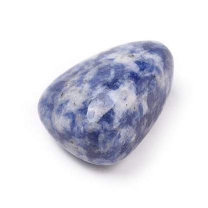 Natural Blue Spot Jasper Beads, Healing Stones, for Energy Balancing Meditation Therapy, Tumbled Stone, Vase Filler Gems, No Hole/Undrilled, Nuggets