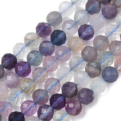 Природного флюорита бисер нитей, граненые, круглые