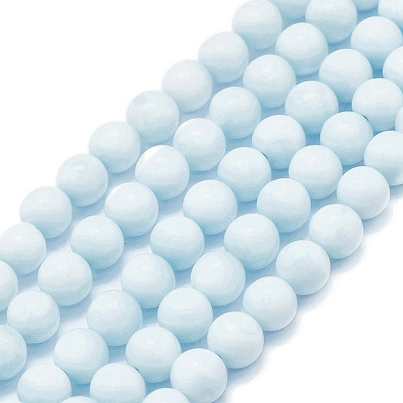 Бусы из натурального гемиморфита, круглые