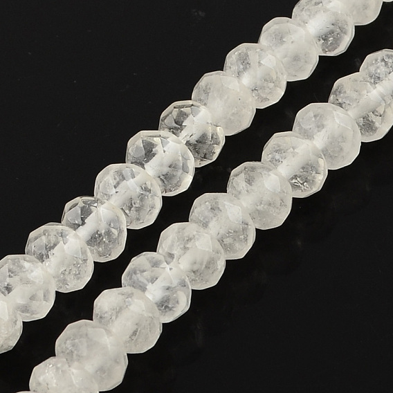 Натуральный кристалл нити шарика Gemstone, граненые, рондель