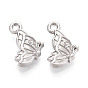 304 подвески из нержавеющей стали, бабочка, за половину пробурено бисера