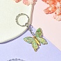 Акриловый брелок, с железной фурнитурой, бабочка
