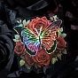10Pcs 10 Styles Butterfly & Rose PET Decorative Stickers, for Scrapbooking, Travel Diary Craft