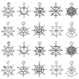 100шт 10 стили подвески из сплава в тибетском стиле, якорь со штурвалом и штурвалом