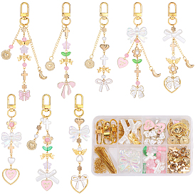 DIY Jewelry Making Kit, Including Alloy Swivel Clasps, Alloy Enamel & 304 Stainless Steel Pendants, CCB Plastic & Glass & Acrylic Beads, Alloy Links Connectors, Brass Twisted Chains