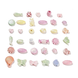 Perlas de plástico, perlas de embarcaciones, forma mixta