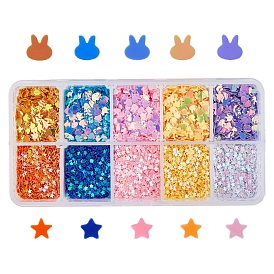 Olycraft Shining Nail Art Glitter, Manicure Sequins, Making Jewelry Filling for DIY Jewelry, Star