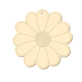 Unfinished Wood Flower Cutout Shape, for DIY Painting Ornament Home Decor Pendants