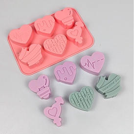 DIY Food Grade Silicone Molds, Fondant Molds, Resin Casting Molds, for Chocolate, Candy, Heart