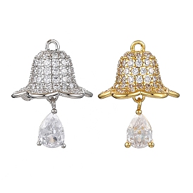 Подвески из латуни с микропаве из кубического циркония, подвески без свинца и кадмия