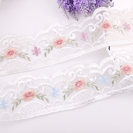 Polyester Lace Trim Ribbons, Garment Accessories, Flower