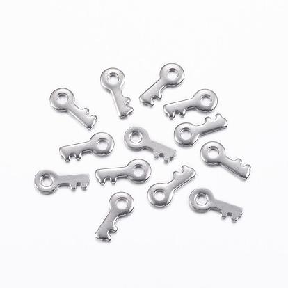 Pendentifs en acier inoxydable, clé