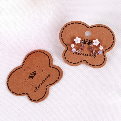 Kraft Paper Earring Display Cards, Butterfly