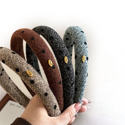 Ткань ленты для волос, резинки для волос с волнистой точкой, для женщин или девочек