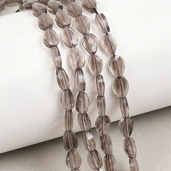 Природный дымчатый кварц нитей бисера, слеза, граненые