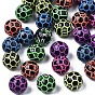 Spray Painted Acrylic Beads, Football