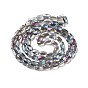 Transparent Electroplate Glass Bead Strands, Faceted, Half Rainbow Plated, Oval