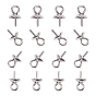 304 Stainless Steel Cup Pearl Peg Bails Pin Pendants, For Half Drilled Beads