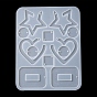 Mixed Shape Pendant & Links Silicone Molds, Resin Casting Molds, For DIY UV Resin, Epoxy Resin Earring Jewelry Making