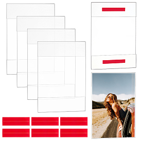 Прямоугольная акриловая рамка для настольных карточек и двусторонняя клейкая лента