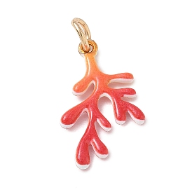 Pendentifs en émail , breloques corail