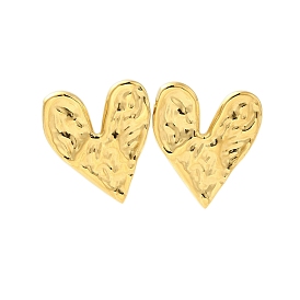 304 Stainless Steel Heart Stud Earrings for Women