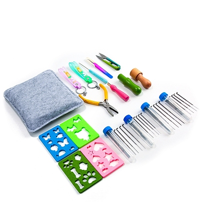 DIY 70 Colors Wool Felt Needle Felting Kit, with Storage Bags for Beginners