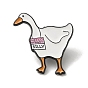 Cartoon Milk Carton/Duck/Goose Enamel Pin, Electrophoresis Black Zinc Alloy Brooch