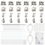 DIY Cheerleaders Necklaces Finding Kits, include Alloy Pendants, Display Cards, Packaging Bags, 304 Stainless Steel Jump Rings, Brass Cable Chain Necklaces